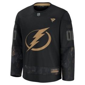 Maillot de Hockey Tampa Bay Lightning Personnaliser Fanatics Military Appreciation Practice 2024-25 Noir - Homme